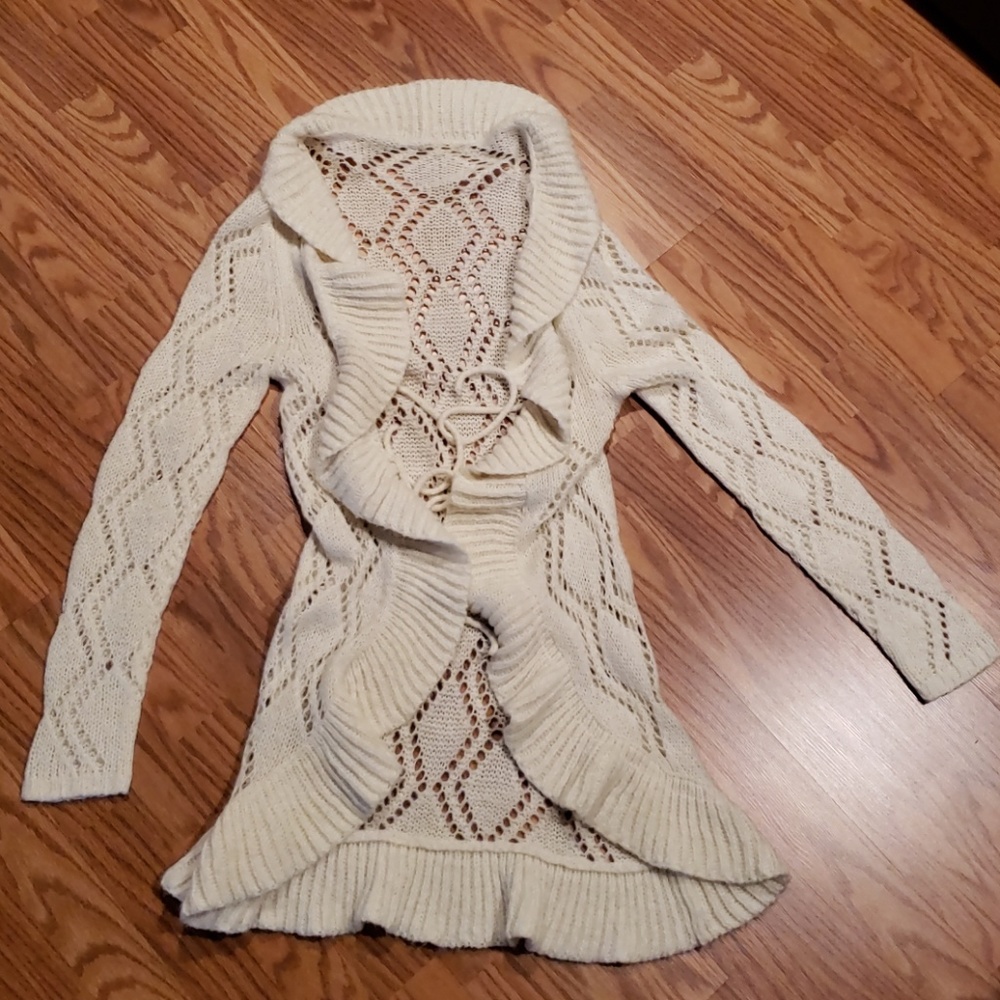 TNG Knit Super Soft Long Sweater with Ties NWT - Picture 5 of 7